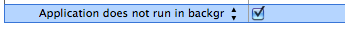 Application does not run in background